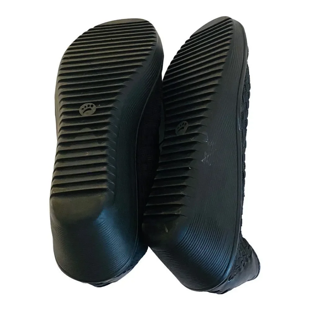 BareTraps Black Umma Mary Jane Style Open Toe Wedges Sz 9.5